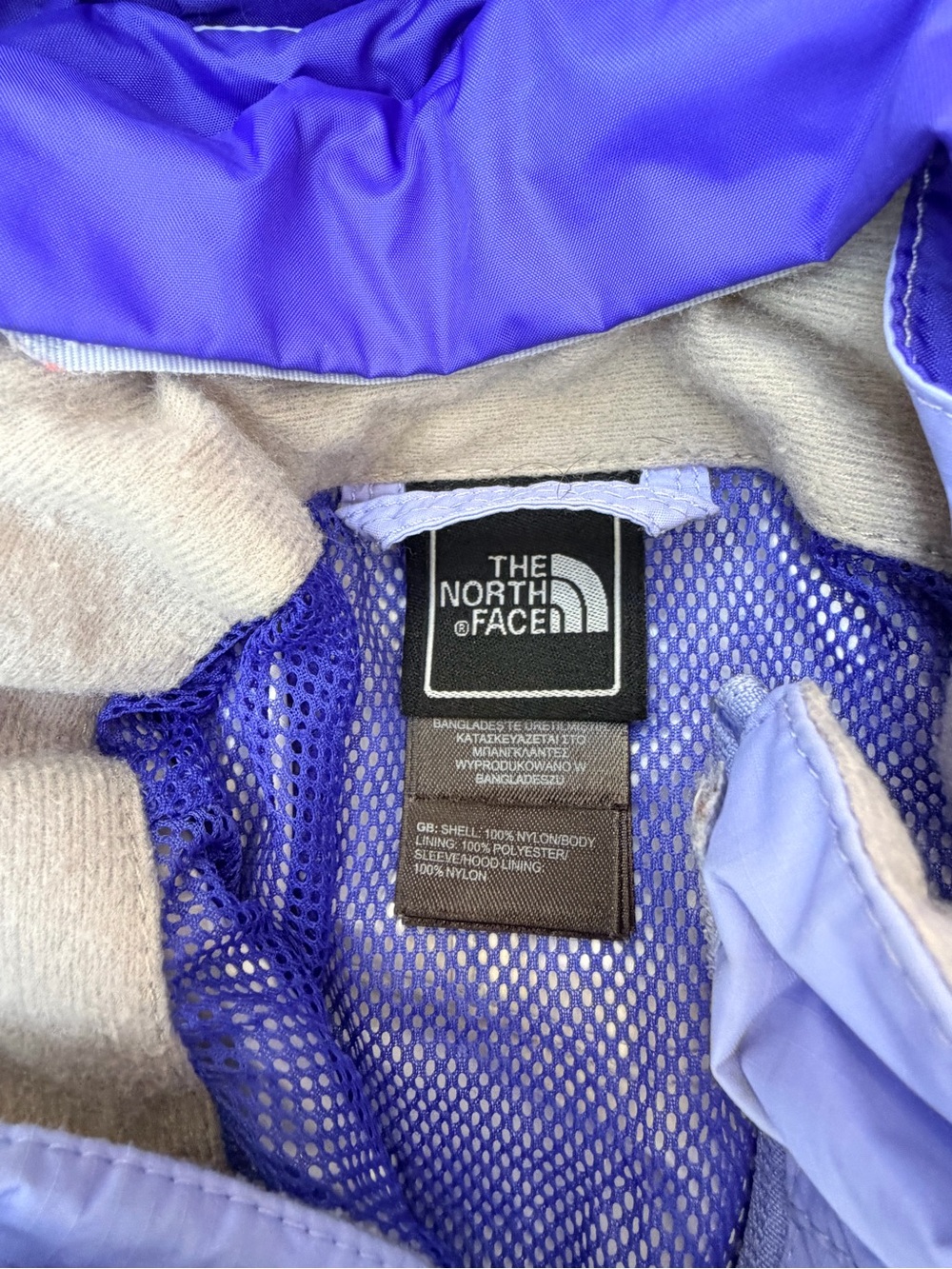 The North Face Light Purple Periwinkle Hooded Rain Jacket - Youth 14/16 - Picture 6 of 7